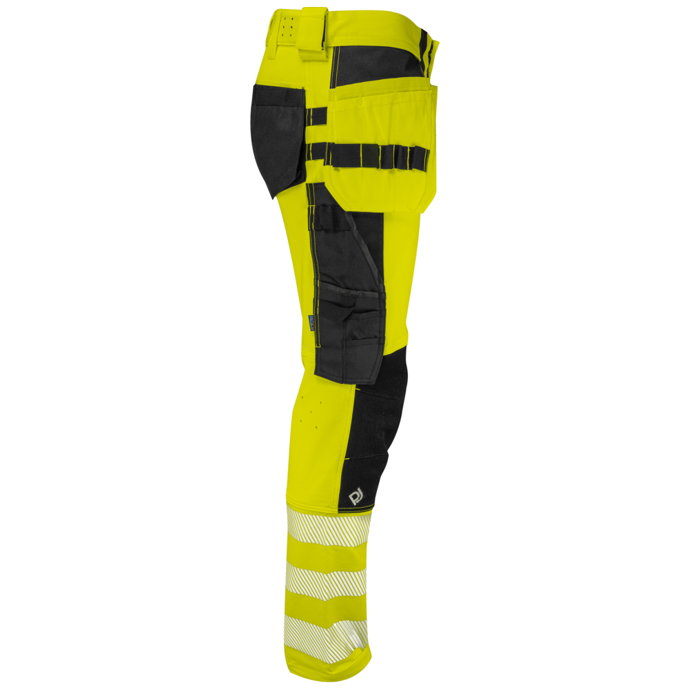 Projob Workwear 6571 Signalisatiestretchbroek Met Kniezakken En Spijkerzakken EN ISO 20471 Klasse 2 646571
