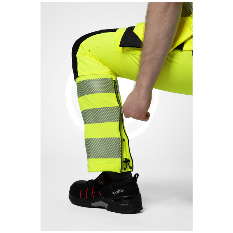 Projob Workwear 6571 Signalisatiestretchbroek Met Kniezakken En Spijkerzakken EN ISO 20471 Klasse 2 646571