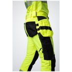 Projob Workwear 6571 Signalisatiestretchbroek Met Kniezakken En Spijkerzakken EN ISO 20471 Klasse 2 646571