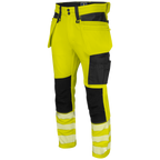 Projob Workwear 6571 Signalisatiestretchbroek Met Kniezakken En Spijkerzakken EN ISO 20471 Klasse 2 646571