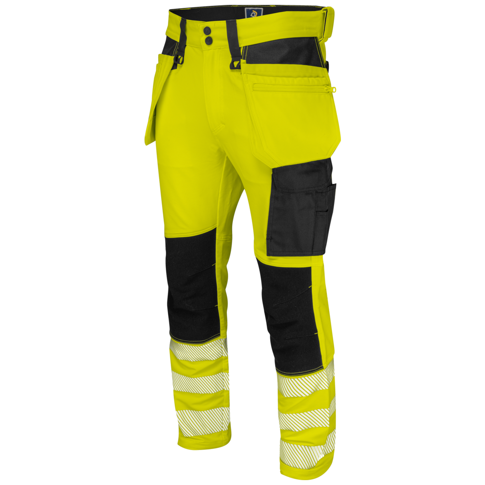 Projob Workwear 6571 Signalisatiestretchbroek Met Kniezakken En Spijkerzakken EN ISO 20471 Klasse 2 646571