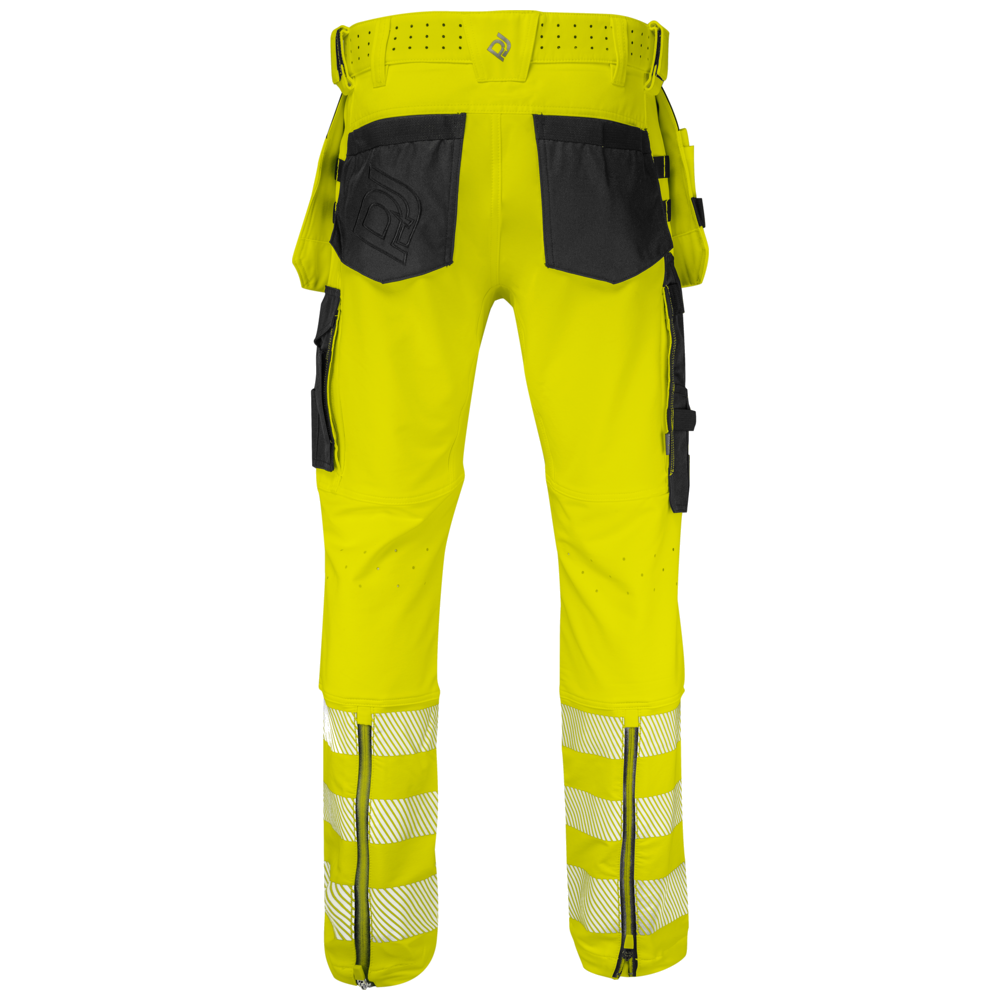 Projob Workwear 6571 Signalisatiestretchbroek Met Kniezakken En Spijkerzakken EN ISO 20471 Klasse 2 646571