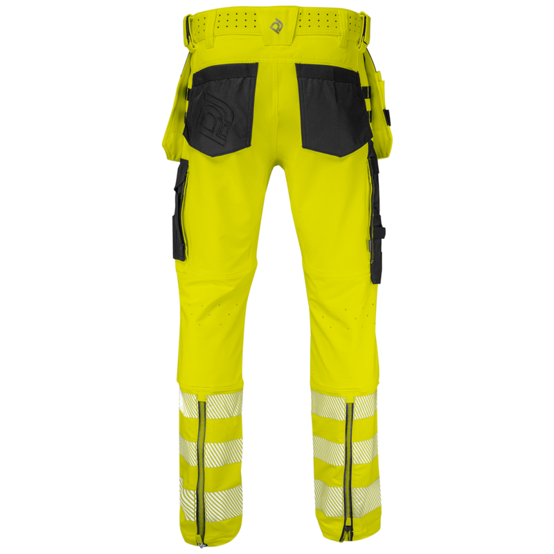 Projob Workwear 6571 Signalisatiestretchbroek Met Kniezakken En Spijkerzakken EN ISO 20471 Klasse 2 646571