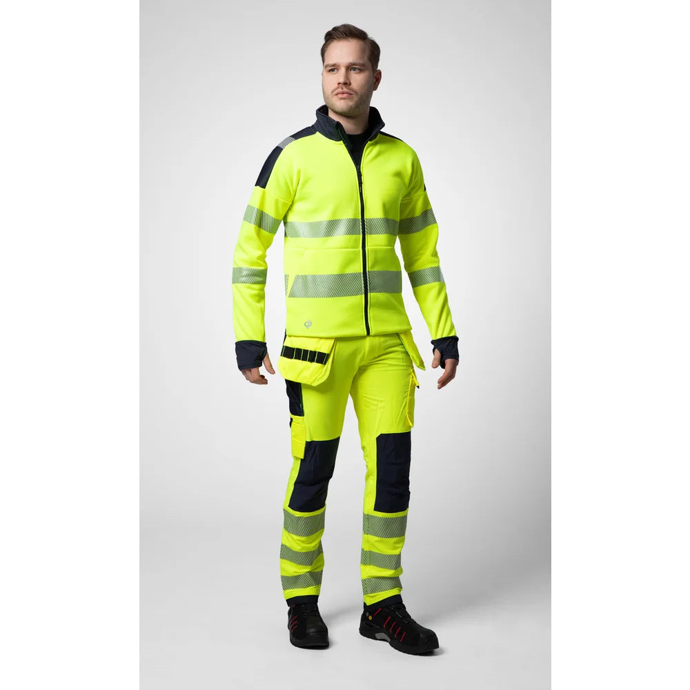 Projob Workwear 6571 Signalisatiestretchbroek Met Kniezakken En Spijkerzakken EN ISO 20471 Klasse 2 646571