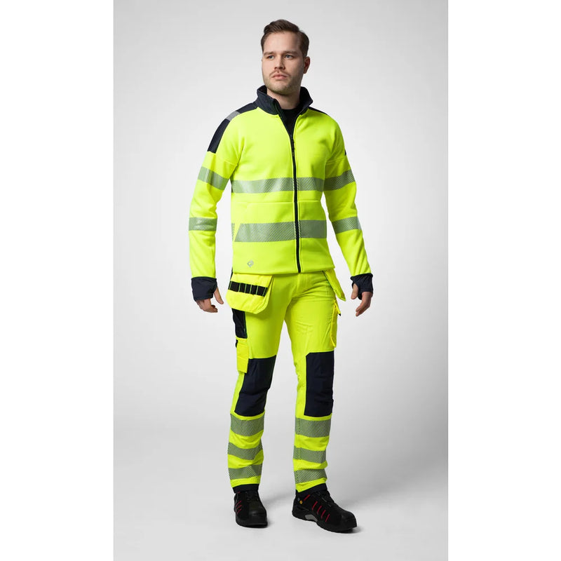 Projob Workwear 6571 Signalisatiestretchbroek Met Kniezakken En Spijkerzakken EN ISO 20471 Klasse 2 646571