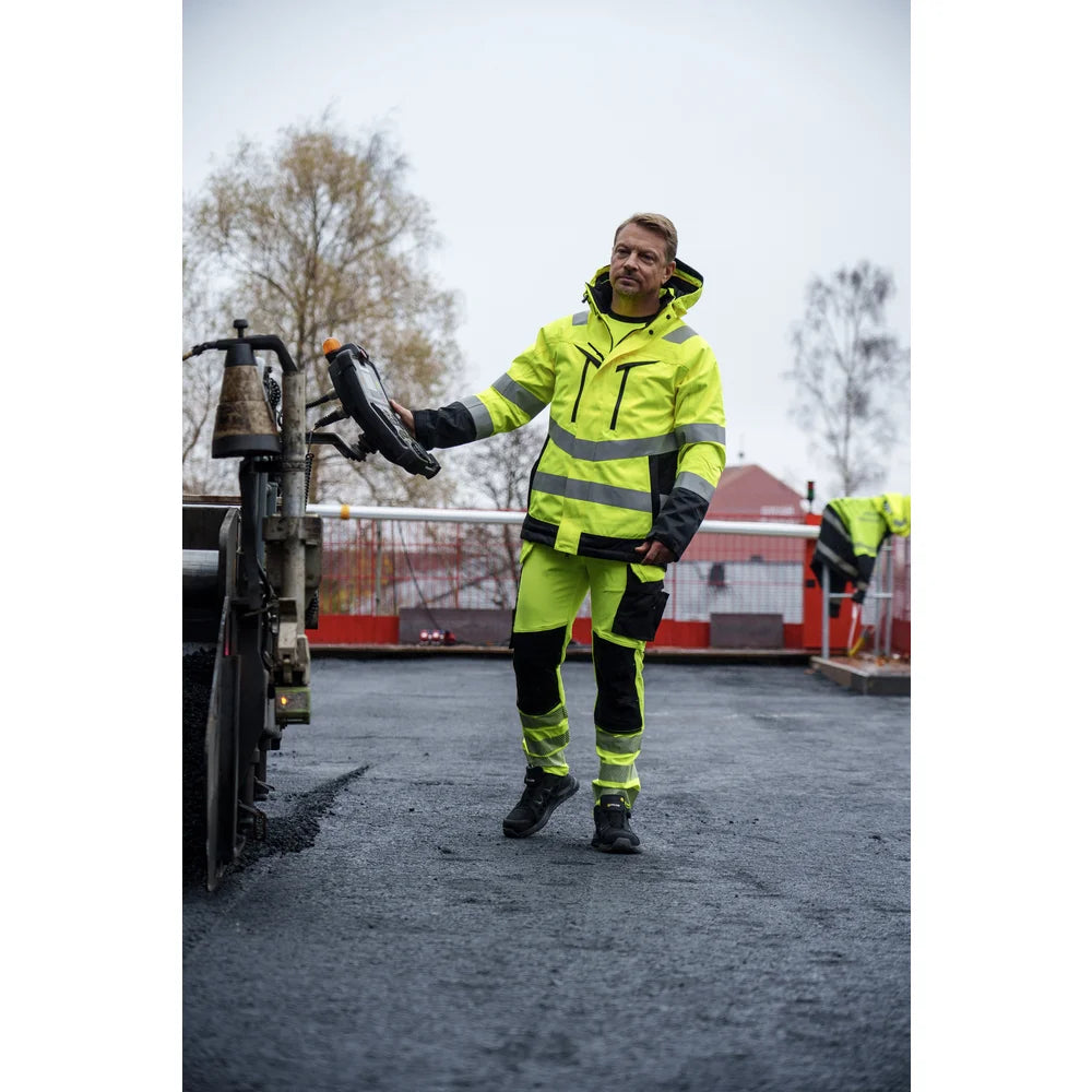 Projob Workwear 6571 Signalisatiestretchbroek Met Kniezakken En Spijkerzakken EN ISO 20471 Klasse 2 646571
