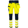 Projob Workwear 6573 Signalisatiestretchbroek Met Kniezakken En Spijkerzakken EN ISO 20471 Klasse 2 646573