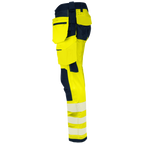 Projob Workwear 6573 Signalisatiestretchbroek Met Kniezakken En Spijkerzakken EN ISO 20471 Klasse 2 646573