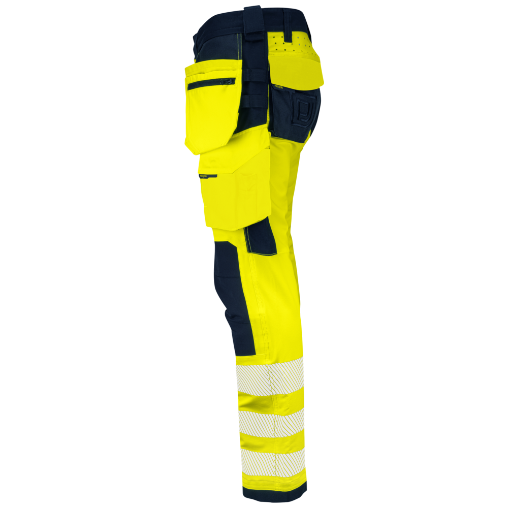 Projob Workwear 6573 Signalisatiestretchbroek Met Kniezakken En Spijkerzakken EN ISO 20471 Klasse 2 646573