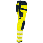 Projob Workwear 6573 Signalisatiestretchbroek Met Kniezakken En Spijkerzakken EN ISO 20471 Klasse 2 646573