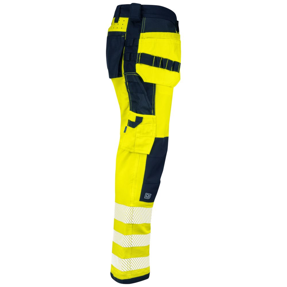 Projob Workwear 6573 Signalisatiestretchbroek Met Kniezakken En Spijkerzakken EN ISO 20471 Klasse 2 646573