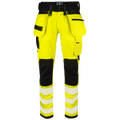 Projob Workwear 6573 Signalisatiestretchbroek Met Kniezakken En Spijkerzakken EN ISO 20471 Klasse 2 646573