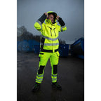 Projob Workwear 6573 Signalisatiestretchbroek Met Kniezakken En Spijkerzakken EN ISO 20471 Klasse 2 646573