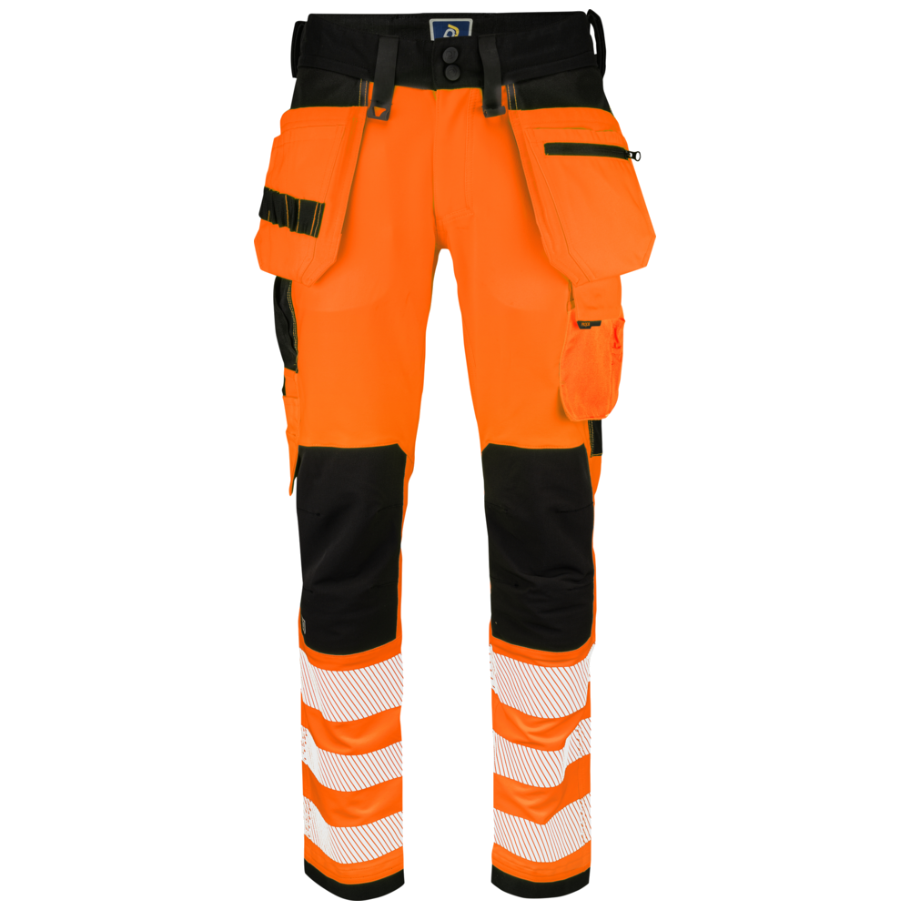 Projob Workwear 6573 Signalisatiestretchbroek Met Kniezakken En Spijkerzakken EN ISO 20471 Klasse 2 646573