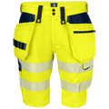 Projob Workwear 6575 Hi-Vis-Stretchshorts mit Nageltaschen EN ISO 20471 Klasse 2 646575