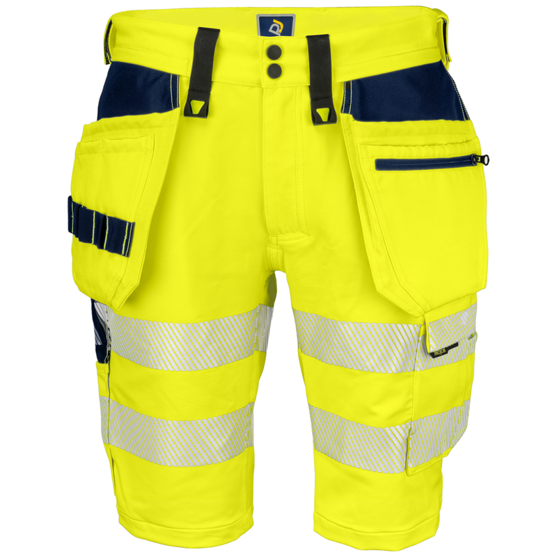 Projob Workwear 6575 Hi-vis Stretch Shorts with Nail Pockets EN ISO 20471 Class 2 646575