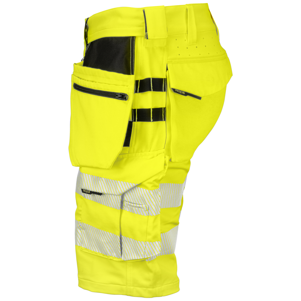Projob Workwear 6575 Hi-Vis-Stretchshorts mit Nageltaschen EN ISO 20471 Klasse 2 646575