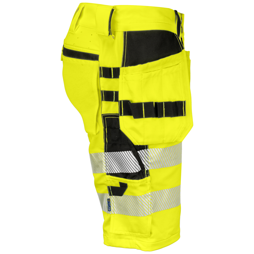 Projob Workwear 6575 Hi-Vis-Stretchshorts mit Nageltaschen EN ISO 20471 Klasse 2 646575