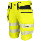 Projob Workwear 6575 Hi-Vis-Stretchshorts mit Nageltaschen EN ISO 20471 Klasse 2 646575