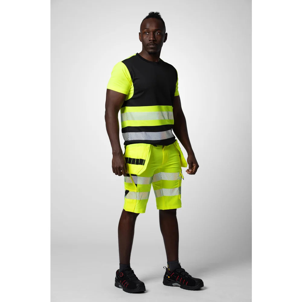 Projob Workwear 6575 Hi-Vis-Stretchshorts mit Nageltaschen EN ISO 20471 Klasse 2 646575