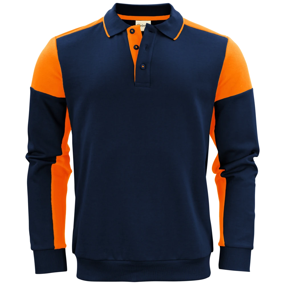pt2060_printer-prime-polosweater-unisex-22620602262060-6031-primepolosweater-navyorange-front