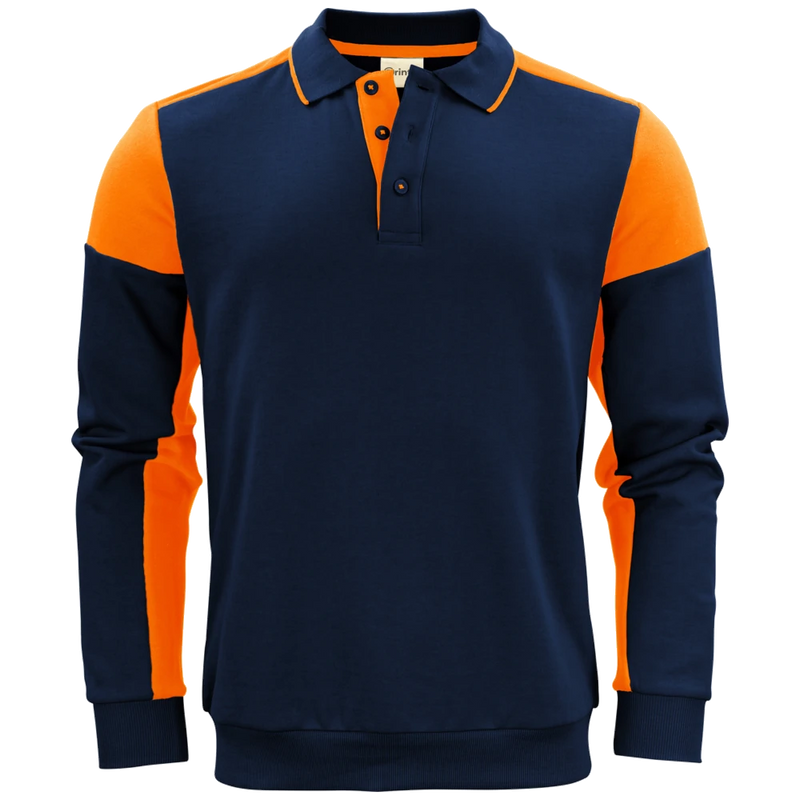 pt2060_printer-prime-polosweater-unisex-22620602262060-6031-primepolosweater-navyorange-front