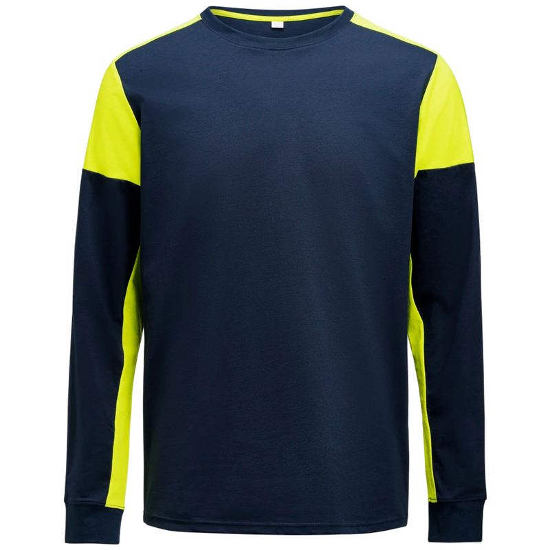 pt4036-6021_printer-prime-t-shirt-long-sleeve-t-shirt-heren-2264036-navy-high-vis-geel-longsleeve-front