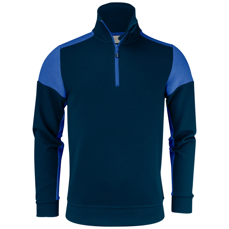 pt2069-6053_printer-prime-sweater-halve-rits-unisex-2262069-marine-kobalt-prime-halfzip-front