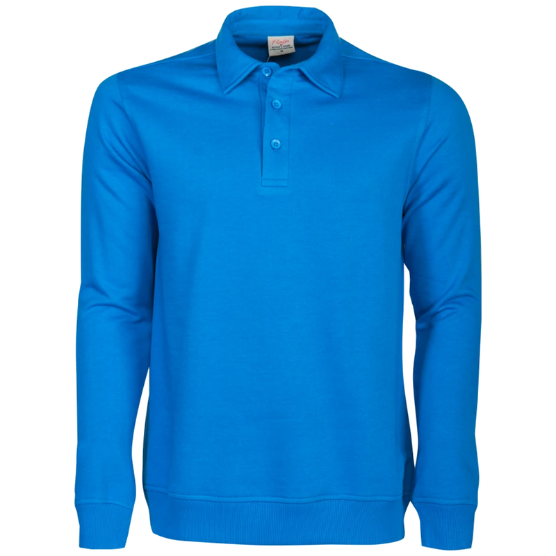 pt2040-632_printer-essentials-homerun-polosweater-unisex-2262040-oceaan-blauw-homerun-ocean-blue-front