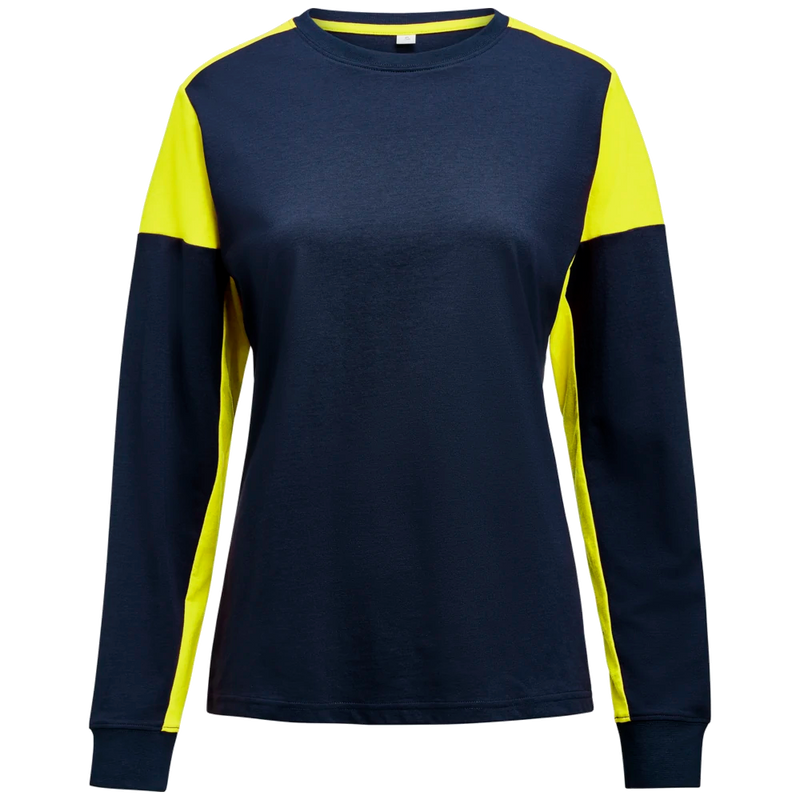 pt4037-6021_printer-prime-t-shirt-long-sleeve-t-shirt-dames-2264037-navy-high-vis-geel-longsleeve-front