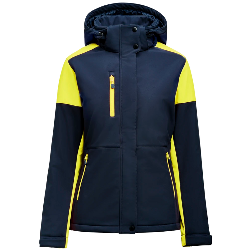 pt1072-6021_printer-prime-bicolor-padded-softshell-jas-dames-2261072-navy-high-vis-geel-primepaddedsoftshelllady-front