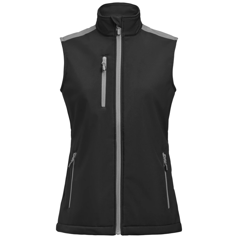 pt1084-9093_printer-prime-bicolor-softshell-bodywarmer-dames-2261084-zwart-staalgrijs-primesoftshellvestlady-front