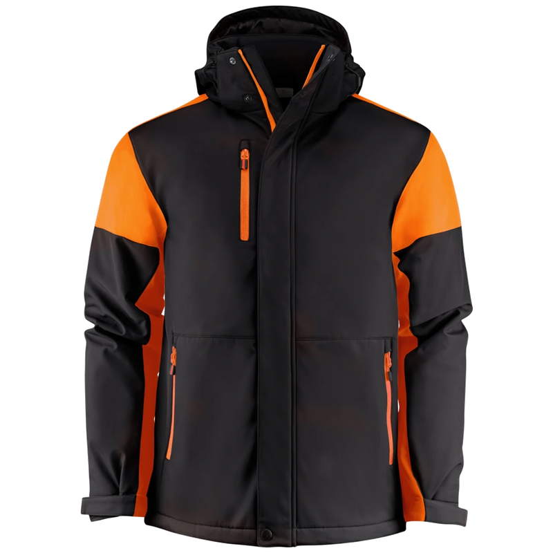 pt1071-9030_printer-prime-bicolor-padded-softshell-jas-heren-2261071-zwart-oranje-primepaddedsoftshell-front