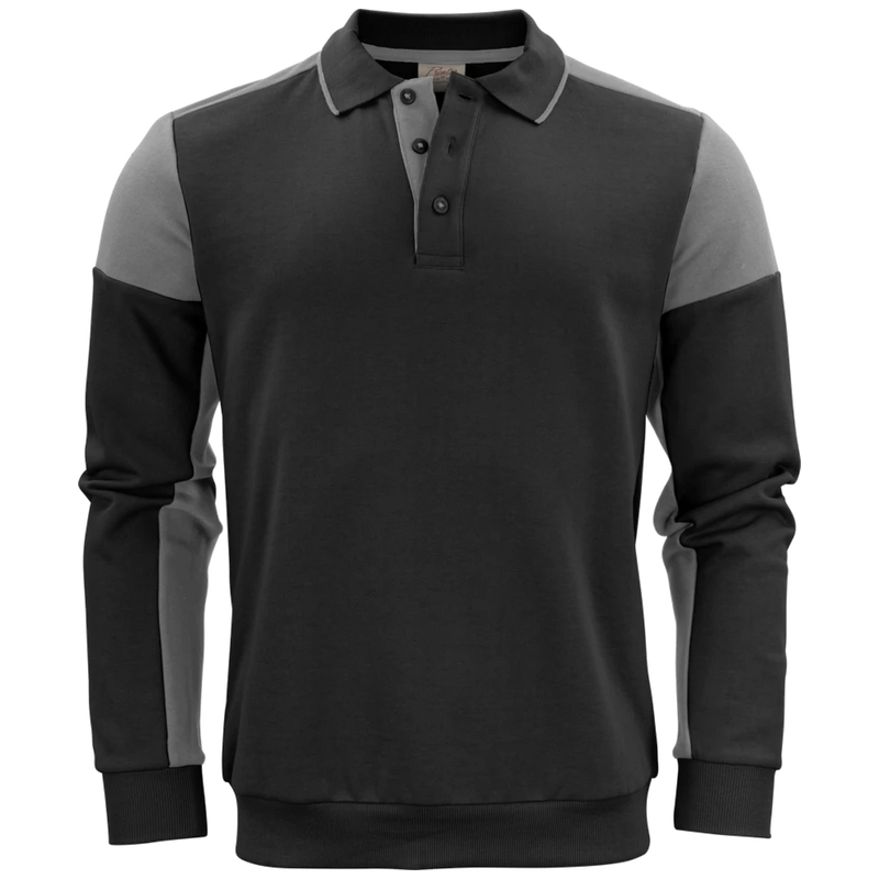 pt2060-9093_printer-prime-polosweater-unisex-2262060-zwart-staalgrijs-primepolosweater-blackanthracite-front