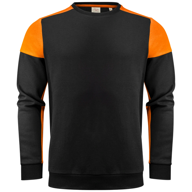 pt2071-9030_printer-prime-crewneck-sweater-unisex-2262071-zwart-oranje-prime-crewneck-front