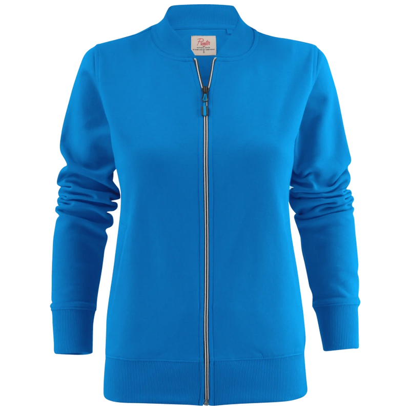pt2055-632_printer-essentials-javelin-sweater-volledige-rits-dames-2262055-oceaan-blauw-front