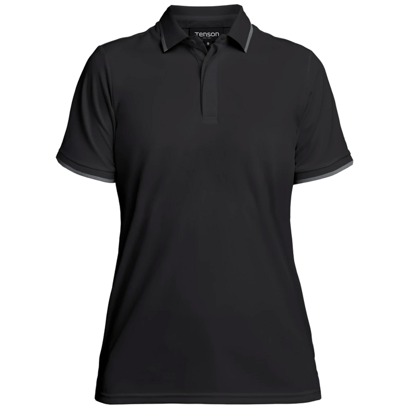 tn8078-999_tenson-txlite-quickdry-polo-dames-465018078-zwart-txliteqdrypolo-black-front
