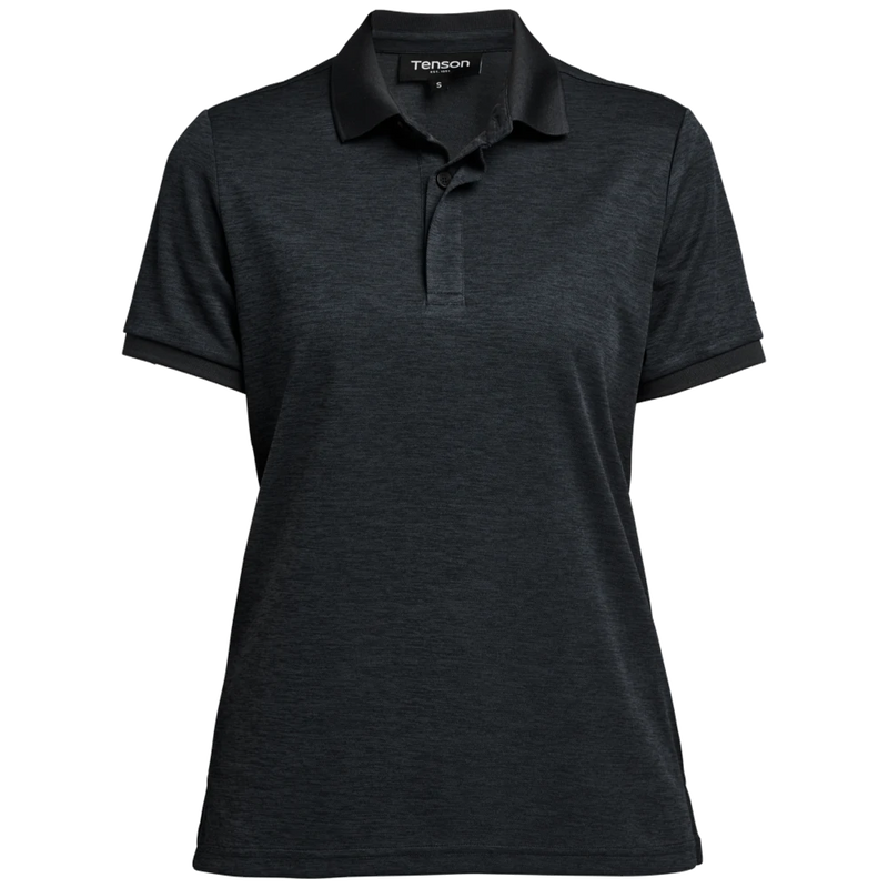 tn8061-999_tenson-txlite-melange-polo-dames-465018061-zwart-txlitemelangepolo-front-black