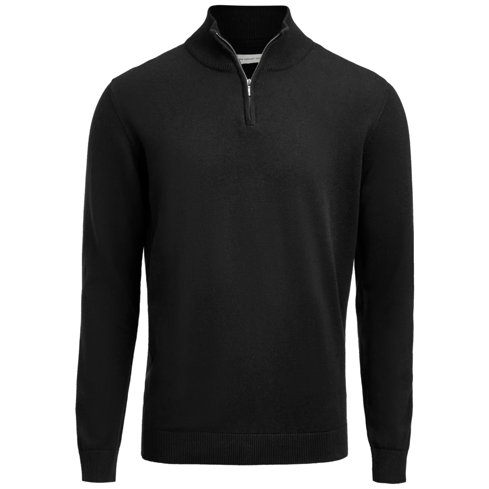 j112515-900_james-harvest-ashland-halfzip-gebreide-sweater-unisex-2112515-zwart-ashlandhalfzip-front