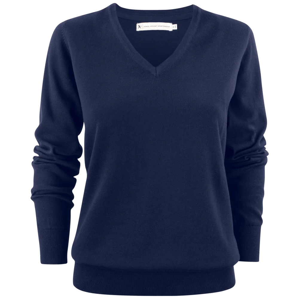 j122505-600_james-harvest-ashland-v-gebreide-sweater-dames-2122505-marine-ashlandv-neck-lady-front