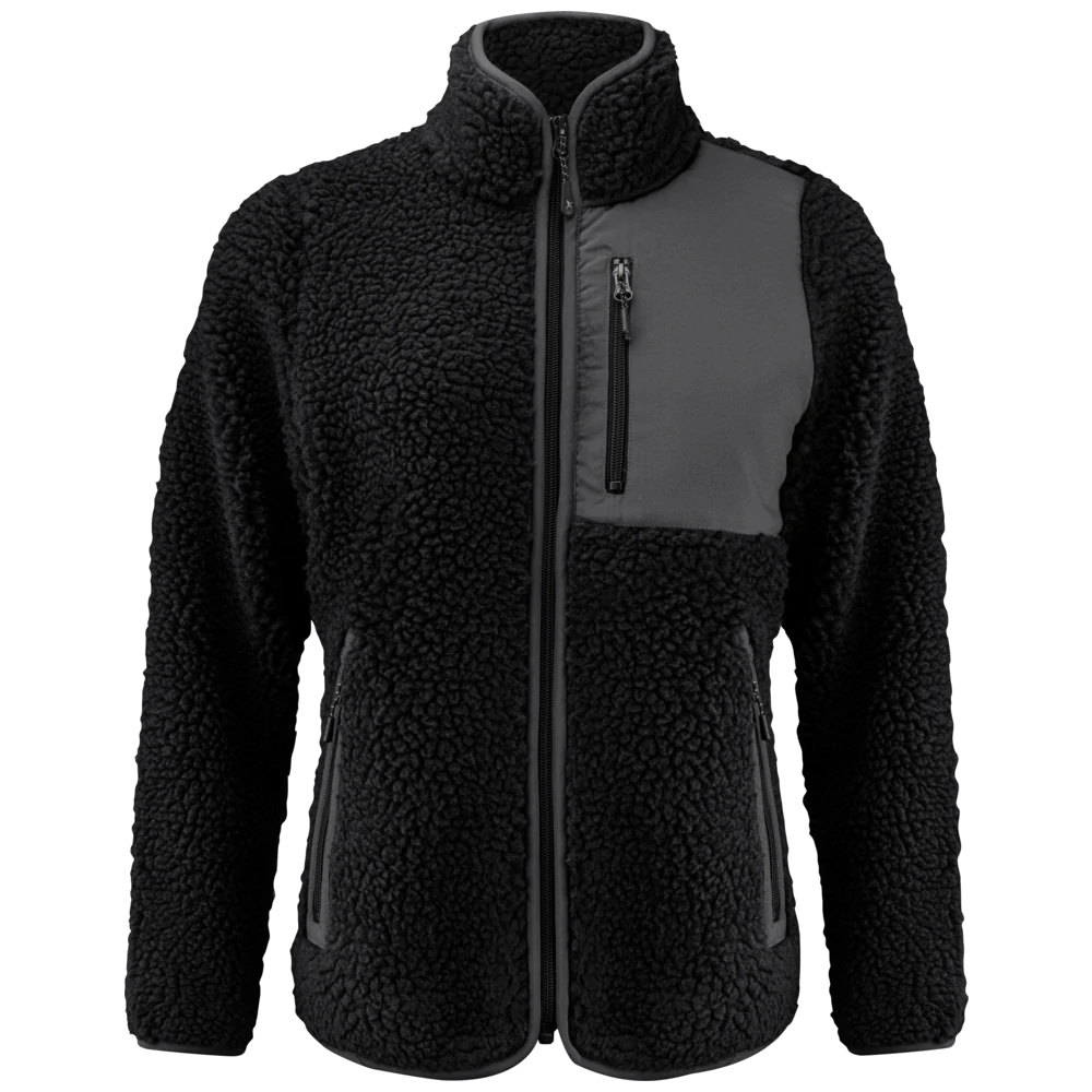 j121504-900_james-harvest-kingsley-fleece-jas-dames-2121504-zwart-kingsleypilefleecewoman-front