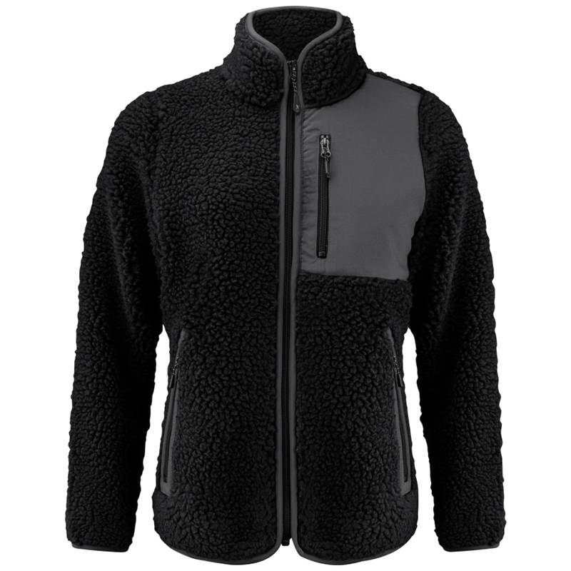 j121504-900_james-harvest-kingsley-fleece-jas-dames-2121504-zwart-kingsleypilefleecewoman-front
