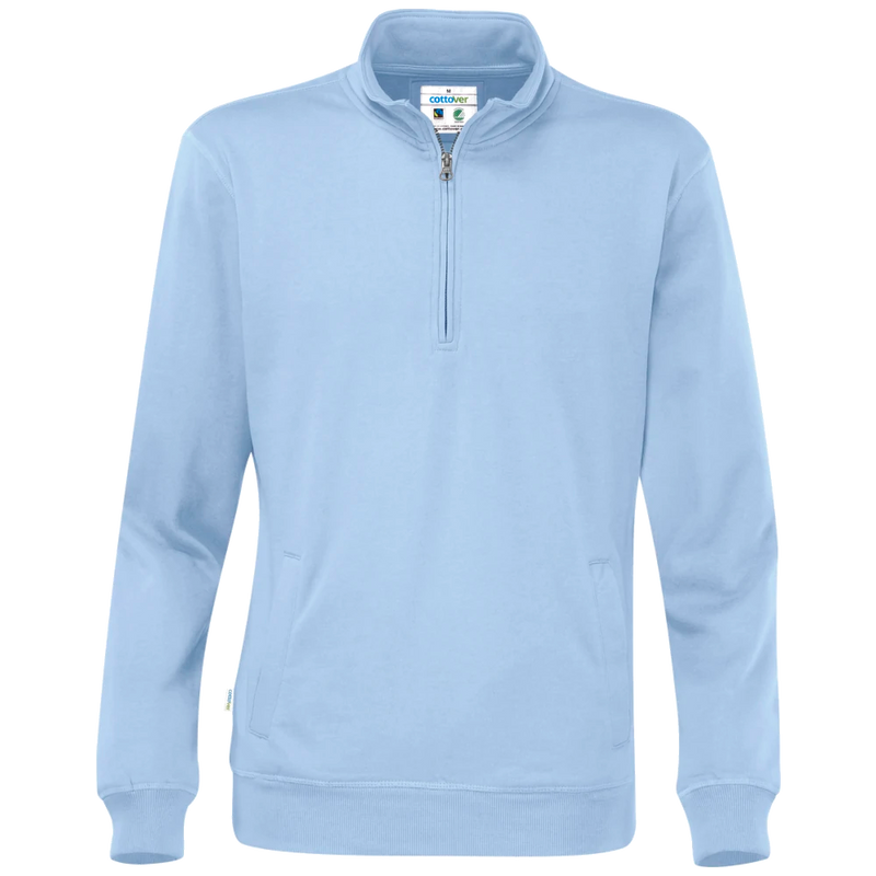 ct1012-725_cottover-sweater-half-zip-unisex-gots-gecertificeerd-141012-hemelsblauw-cvc-half-zip-unisex-f-skyblue