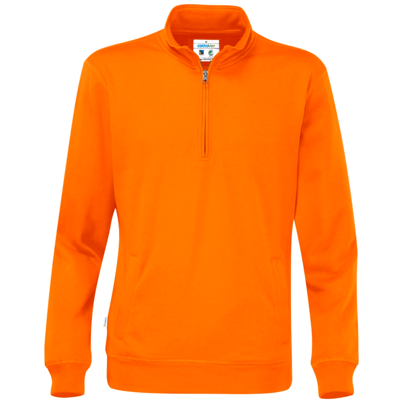 ct1012-290_cottover-sweater-half-zip-unisex-gots-gecertificeerd-141012-oranje-cvc-half-zip-unisex-f-orange