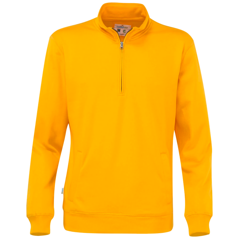 ct1012-255_cottover-sweater-half-zip-unisex-gots-gecertificeerd-141012-geel-cvc-half-zip-unisex-f-yellow
