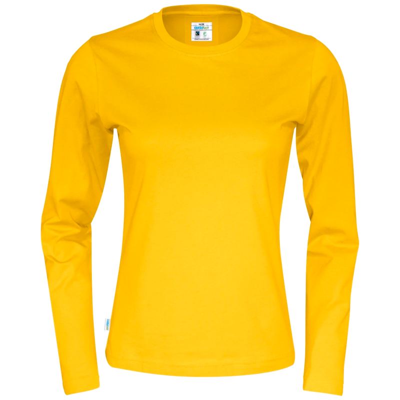 ct1019-255_cottover-t-shirt-long-sleeve-dames-gots-gecertificeerd-141019-geel-r-neck-ls-tee-lady-f-yellow