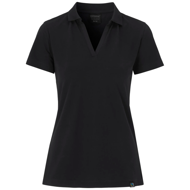 ct1505-990_cottover-stretch-polo-pique-dames-gots-gecertificeerd-141505-zwart-stretch-pique-lady-black-front