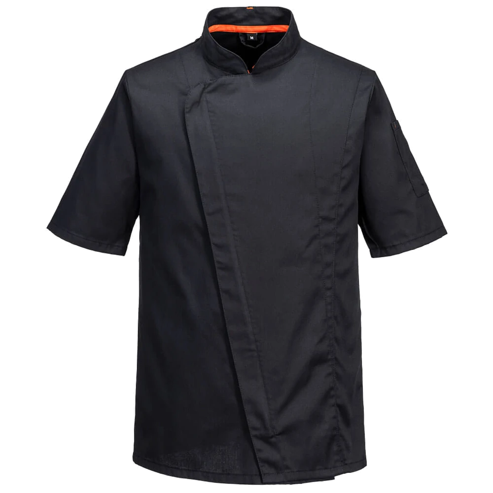 c739-zw_portwest-koksbuis-meshair-pro-korte-mouw-zwart