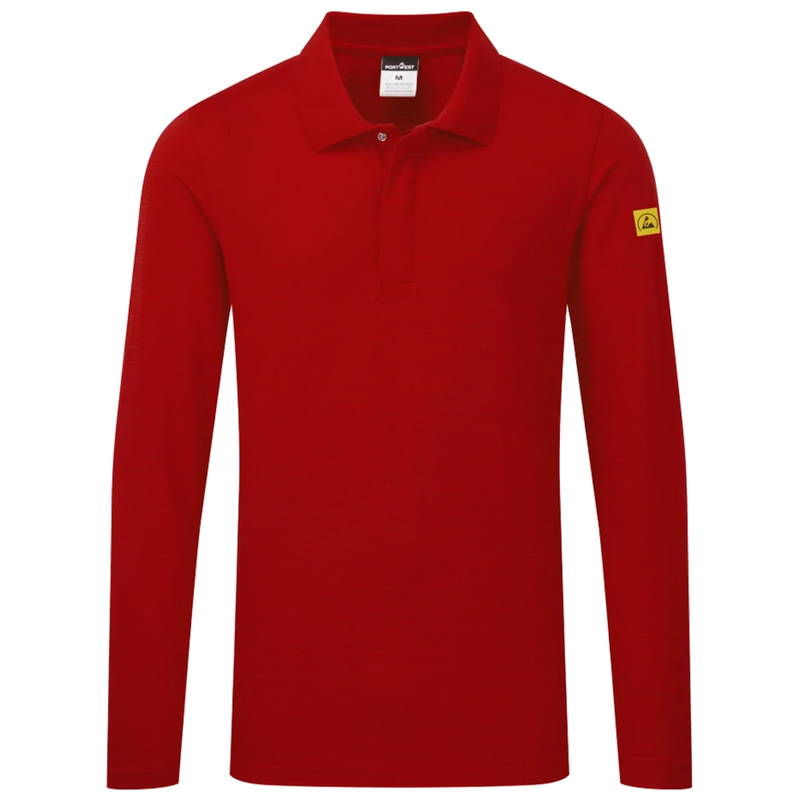 as23-dr_portwest-anti-statische-esd-polo-l-s-rood