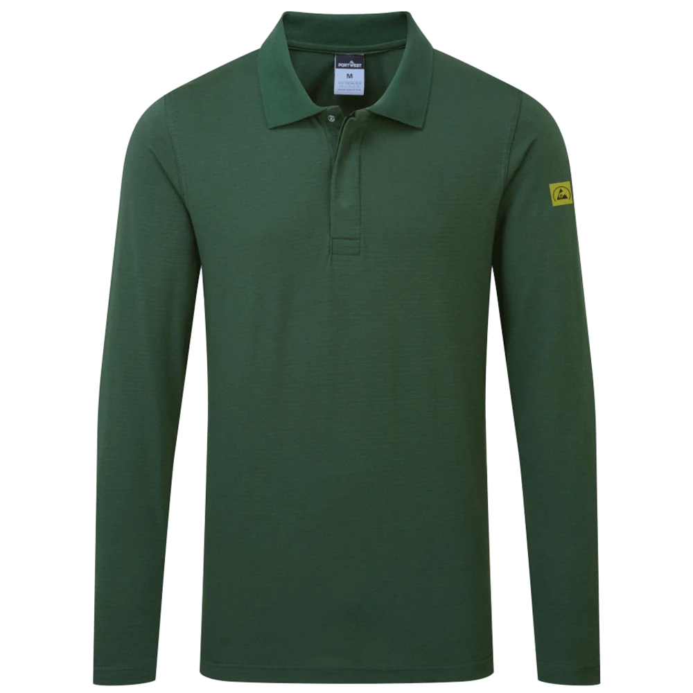 as23_portwest-anti-statische-esd-polo-l-s-bosgroen